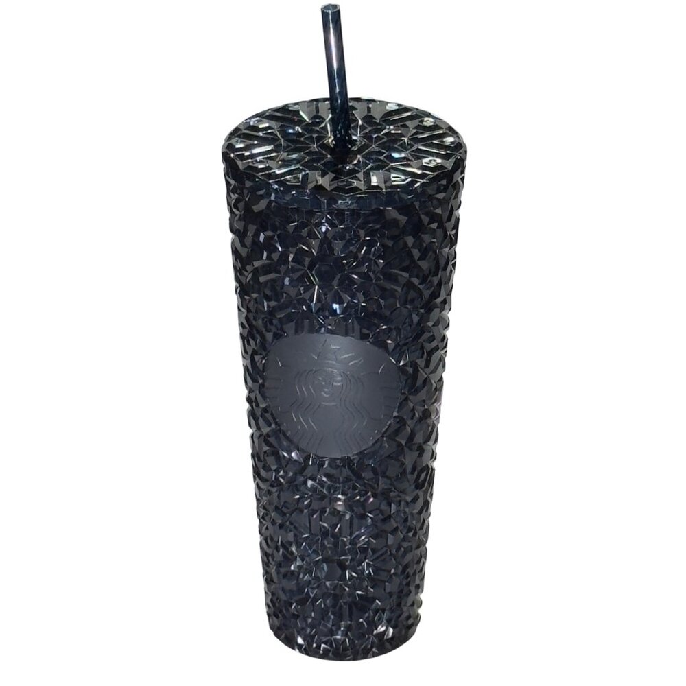 Starbucks  Dark Blue Studded 24 Oz Tumbler With Straw